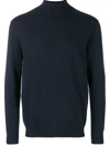 N•peal Turtleneck Fitted Sweater In Blue