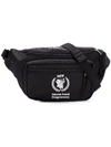 Balenciaga Wfp-embroidered Nylon Belt Bag In Black