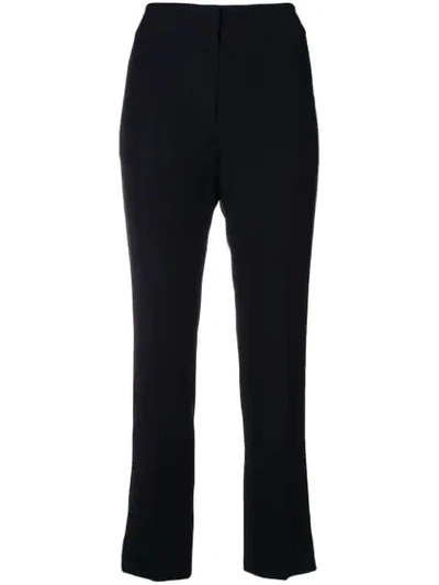 Emporio Armani Stretch Cropped Trousers In Black