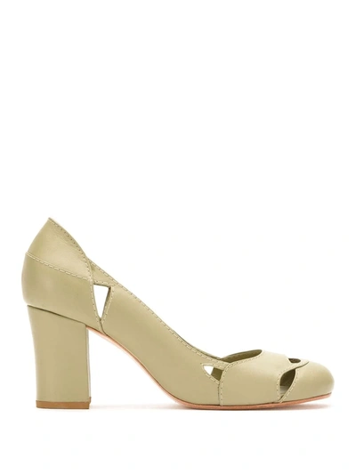 SARAH CHOFAKIAN LEATHER PUMPS