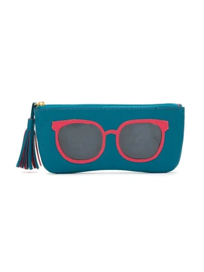 Sarah Chofakian Leather Pouch In Blue