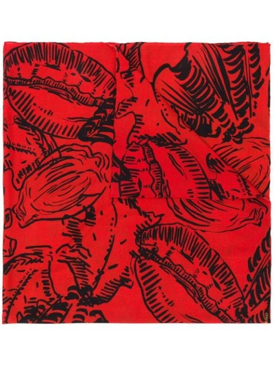 Wunderkind Printed Scarf - 红色 In Red