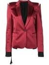 Ben Taverniti Unravel Project Deconstructed Blazer In Red
