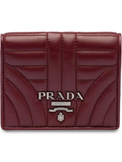 Prada Small Leather Wallet - 红色 In Red