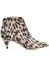 SAM EDELMAN SAM EDELMAN ANIMAL PRINT ANKLE BOOTS - GREY