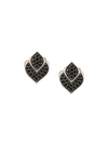 John Hardy Sterling Silver Legends Naga Black Sapphire And Black Spinel Stud Earrings In Silver