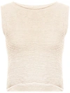 Voz Knitted Crop Top In Neutrals