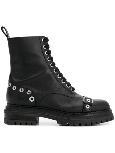 Sergio Rossi Lace-up Boots - 黑色 In Black