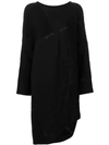 YOHJI YAMAMOTO KLEID MIT LOCKEREM SCHNITT