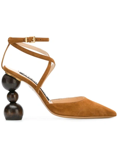 Jacquemus Geometrical Shape Heel Pumps - Brown