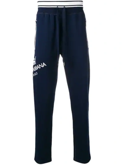 Dolce & Gabbana Loose Fit Track Trousers - Blue