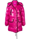 RED VALENTINO RED(V) MAXI HOODED PUFFER JACKET