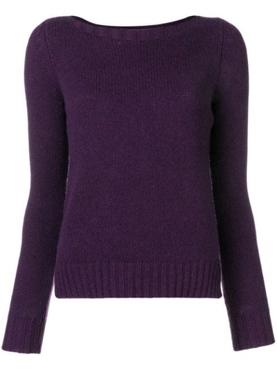 Aragona Cashmere Knit Jumper In Purple