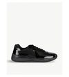 PRADA AMERICA&RSQUO;S CUP LEATHER AND MESH TRAINERS