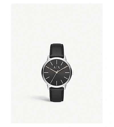 Armani Exchange Ax2703 Stainless Steel And Leather Watch