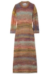 ACNE STUDIOS STRIPED OPEN-KNIT MIDI DRESS