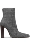 BALENCIAGA PRINCE OF WALES CHECKED WOOL ANKLE BOOTS