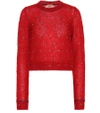 N°21 EMBELLISHED MOHAIR-BLEND SWEATER,P00339076