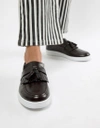 FRED PERRY X GEORGE COX TASSLE LOAFER-BROWN,B1906-158