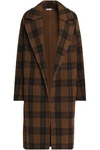 VINCE WOMAN CHECKED WOOL-BLEND COAT LIGHT BROWN,AU 82673811929877