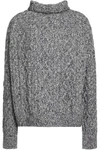 VINCE WOMAN CABLE-KNIT WOOL-BLEND SWEATER GRAY,GB 82673811979945