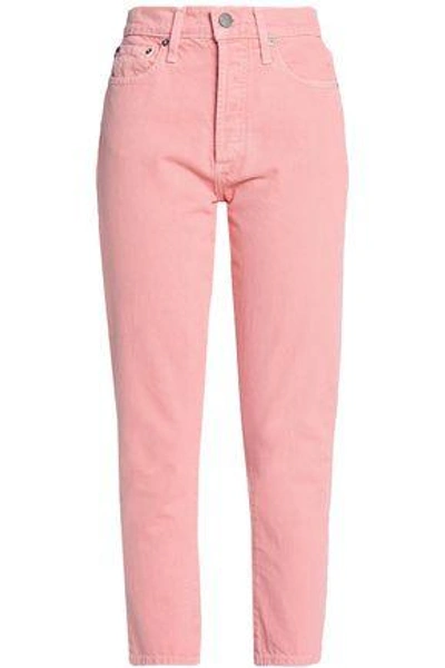 Alice And Olivia Alice + Olivia Woman High-rise Slim-leg Jeans Baby Pink