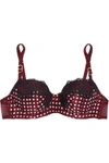 STELLA MCCARTNEY STELLA MCCARTNEY WOMAN LEOPARD-PRINT SILK-SATIN BALCONETTE BRA BRICK,3074457345619215224