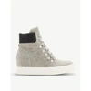 STEVE MADDEN COREY RHINESTONE-EMBELLISHED WEDGE TRAINERS