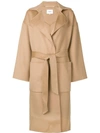 Nanushka Oversized Loose Coat In Brown
