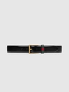 GUCCI GUCCI STRIPE LEATHER BELT