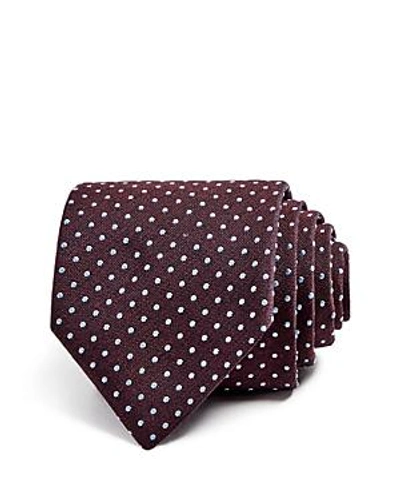 Eton Micro Dot Skinny Tie In Pink/red
