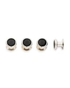 David Donahue Onyx Stud Set In Silver