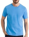 Hanro Living Crewneck Short Sleeve Tee In Azure