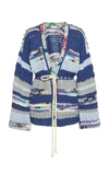 ETRO SILK-TRIMMED CROCHETED COTTON AND LINEN-BLEND CARDIGAN,153469814MO