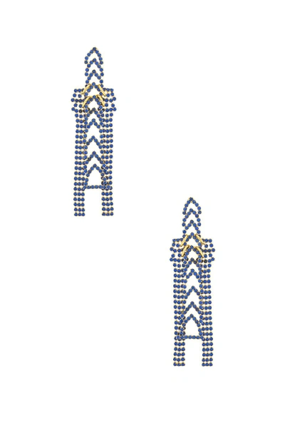 Laruicci Crystal Chain Earrings In Metallic Gold
