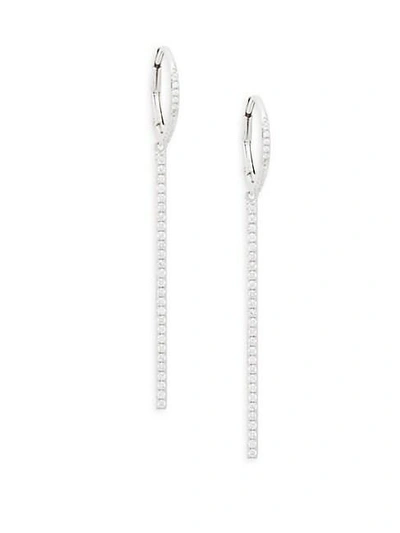 Saks Fifth Avenue Women's Diamond 14k White Gold Bar Drop Earrings