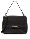 MOSCHINO Pebbled Leather Messenger Bag,0400099548764