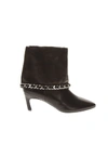 MARC ELLIS BLACK LEATHER ANKLE BOOTS,10730623