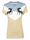 Off-white Twisting Horses T-shirt In Beige Black