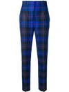 VERSACE VERSACE CHECK TAILORED TROUSERS - 蓝色