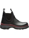 Prada Chelsea Trek-sole Leather Boots In Black