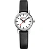 MONDAINE MSE-26110-LB EVO2 PETITE LEATHER AND STAINLESS STEEL WATCH