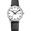 MONDAINE MSE-40210-LB EVO2 BIG LEATHER AND STAINLESS STEEL WATCH