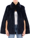 BURBERRY BURBERRY FAUX FUR CAPE