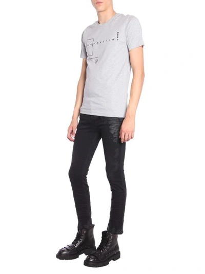 Diesel Black Gold "ty-abstraction" T-shirt In Grey