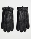 DENTS DEERHURTS LEATHER GLOVES WITH FAUX FUR LINING - BLACK,5-9050 BLACK