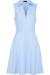 THEORY THEORY WOMAN STRETCH-COTTON POPLIN DRESS SKY BLUE,3074457345619523671