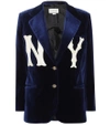 GUCCI NY Yankees velvet blazer,P00343025