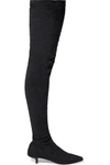 STELLA MCCARTNEY FAUX SUEDE THIGH BOOTS,3074457345619613738