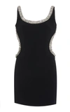 ALESSANDRA RICH Embellished Crepe Mini Dress,FAB1609-F2464